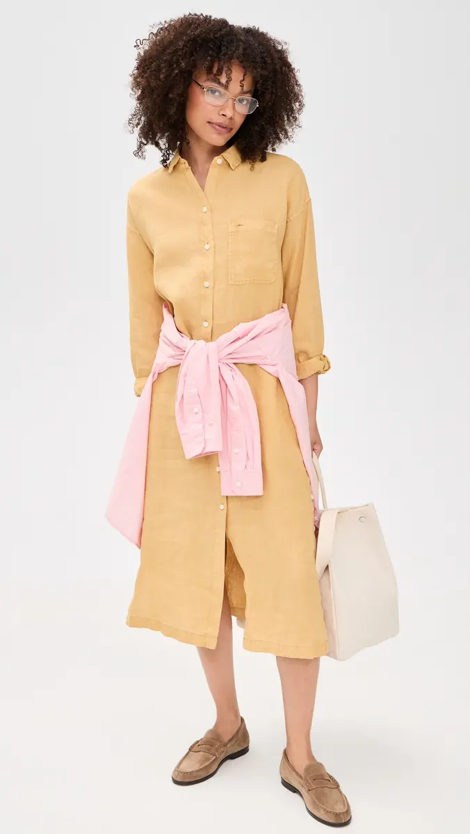 Alex Mill Kerry Shirtdress In Linen Light Sienna S | Thumbnail 5 Alex Mill Kerry Shirtdress In Linen Light Sienna S | Thumbnail 5