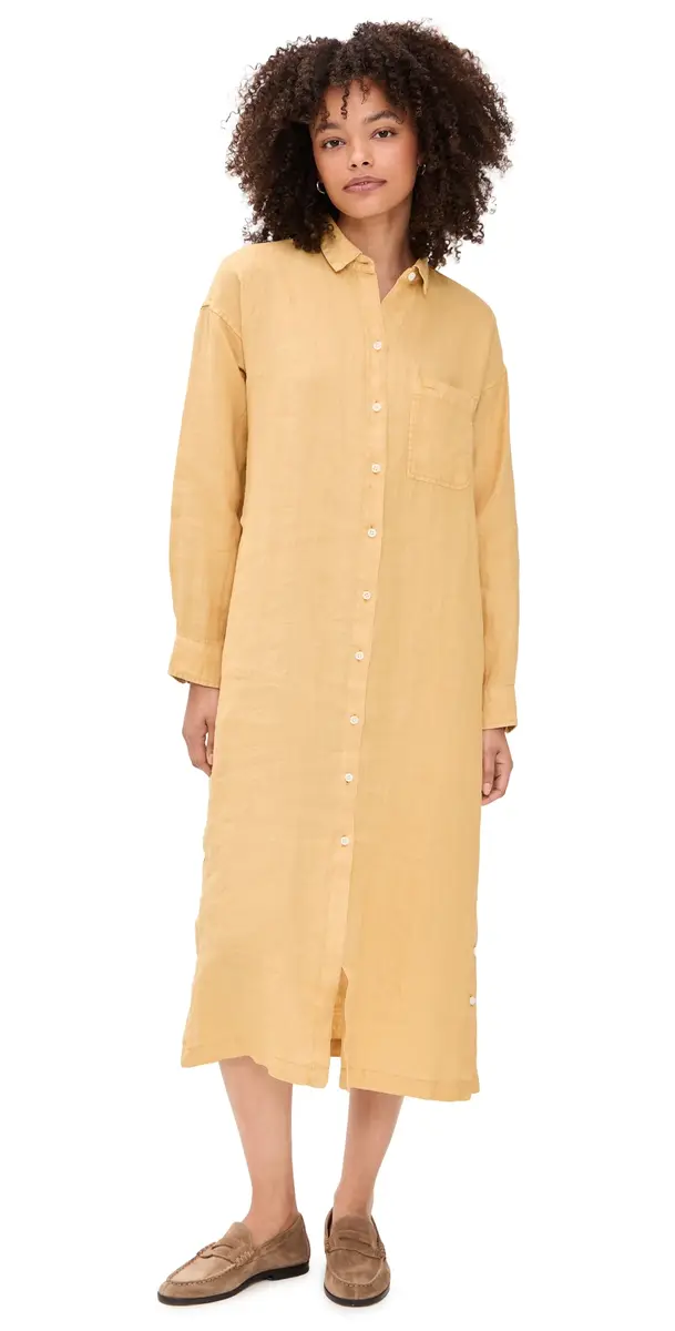 Alex Mill Kerry Shirtdress In Linen Light ienna | Image 1 Alex Mill Kerry Shirtdress In Linen Light ienna | Image 1