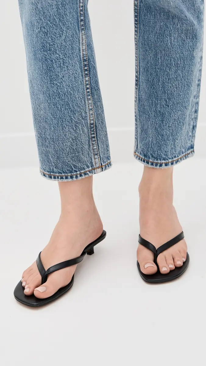 Madewell The Chiara Kitten Heel Leather Sandals | Thumbnail 3