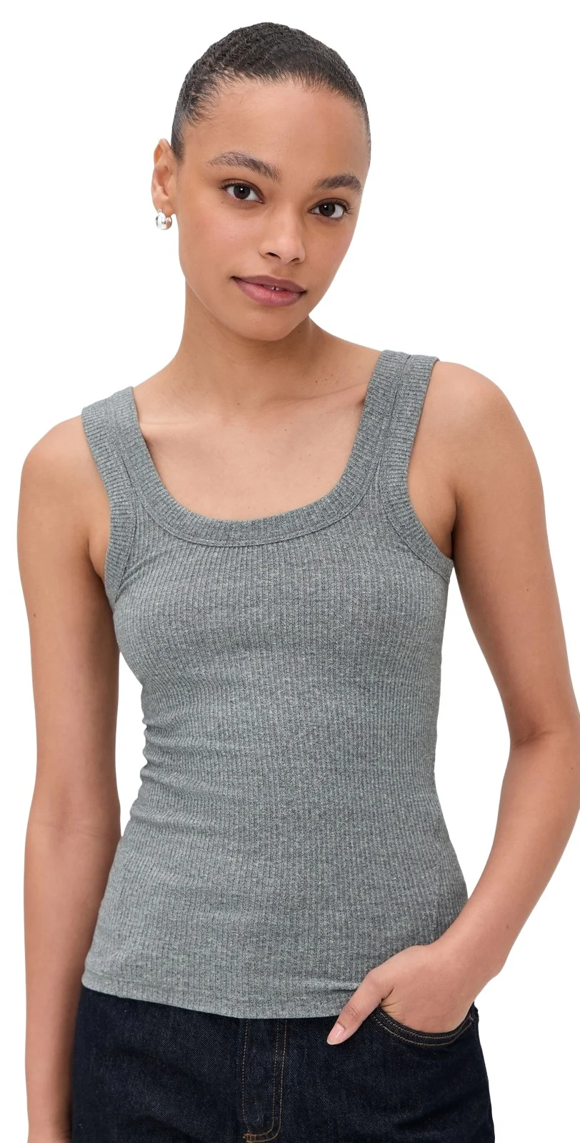 rag & bone The Essential Rib U Neck Tank