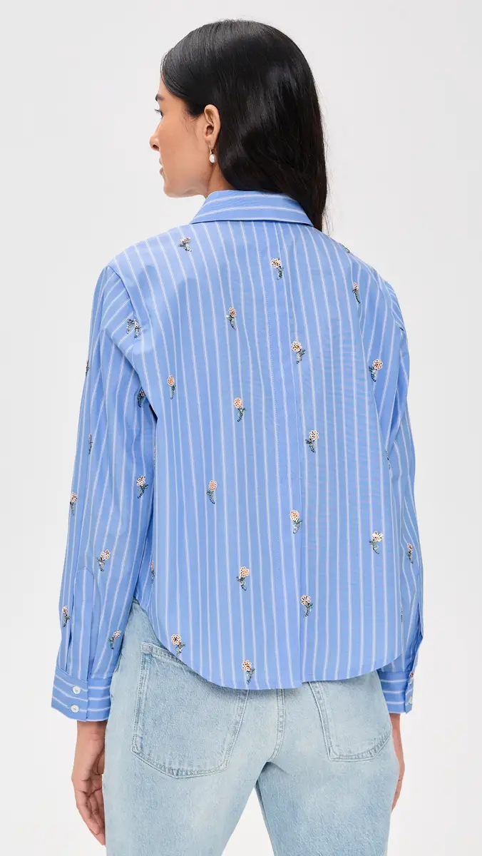L'Agence Cosette Crop High Low Shirt | Thumbnail 3 L'Agence Cosette Crop High Low Shirt | Thumbnail 3
