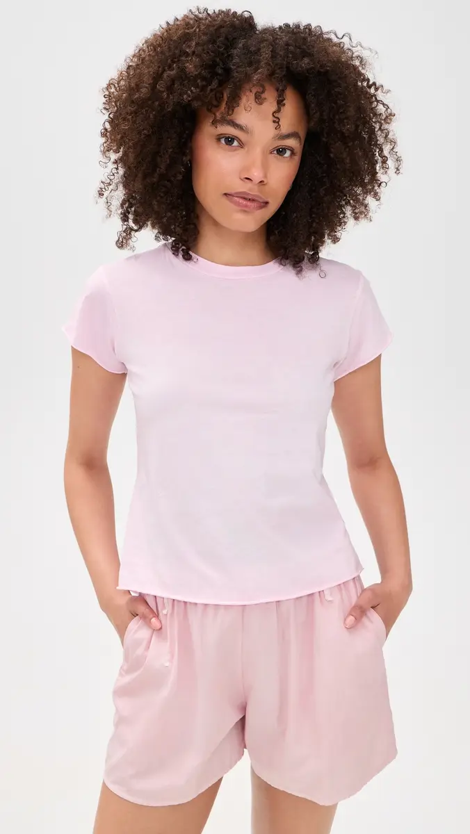 ALL THREE Rose Raw Hem Tee | Thumbnail 2 ALL THREE Rose Raw Hem Tee | Thumbnail 2