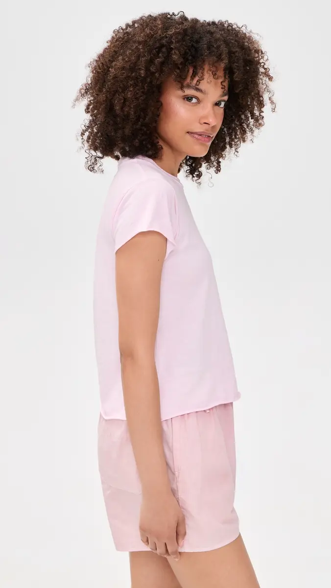 ALL THREE Rose Raw Hem Tee | Thumbnail 4 ALL THREE Rose Raw Hem Tee | Thumbnail 4