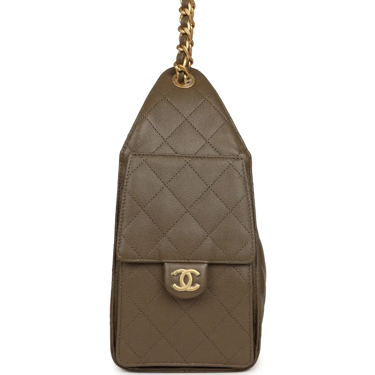 Chanel Chanel Small 25 Hobo Bag Dark Khaki Caviar Antique Gold Hardware | Thumbnail 3 Chanel Chanel Small 25 Hobo Bag Dark Khaki Caviar Antique Gold Hardware | Thumbnail 3