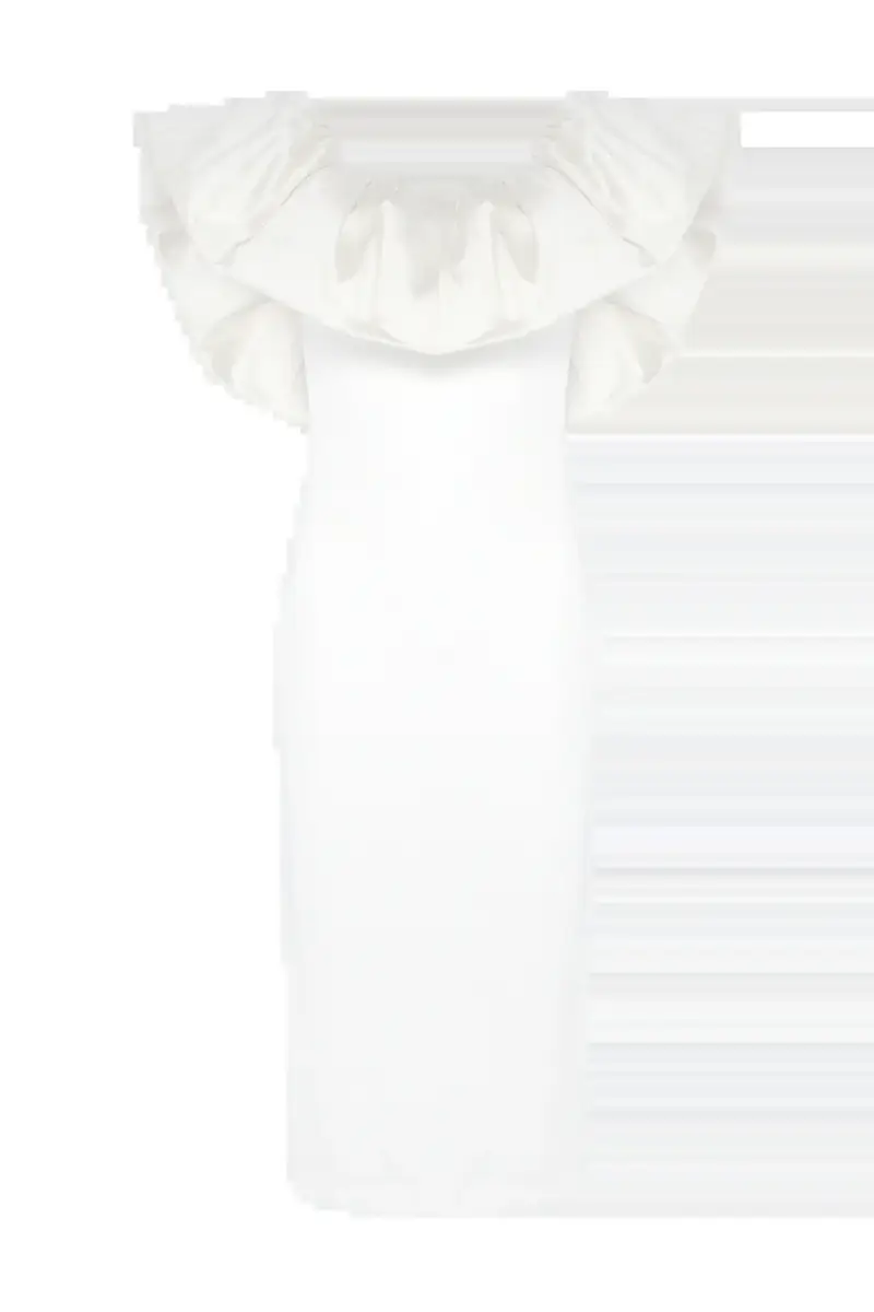 PatBo TAFFETA TARSILA RUFFLE MIDI DRESS | Thumbnail 2