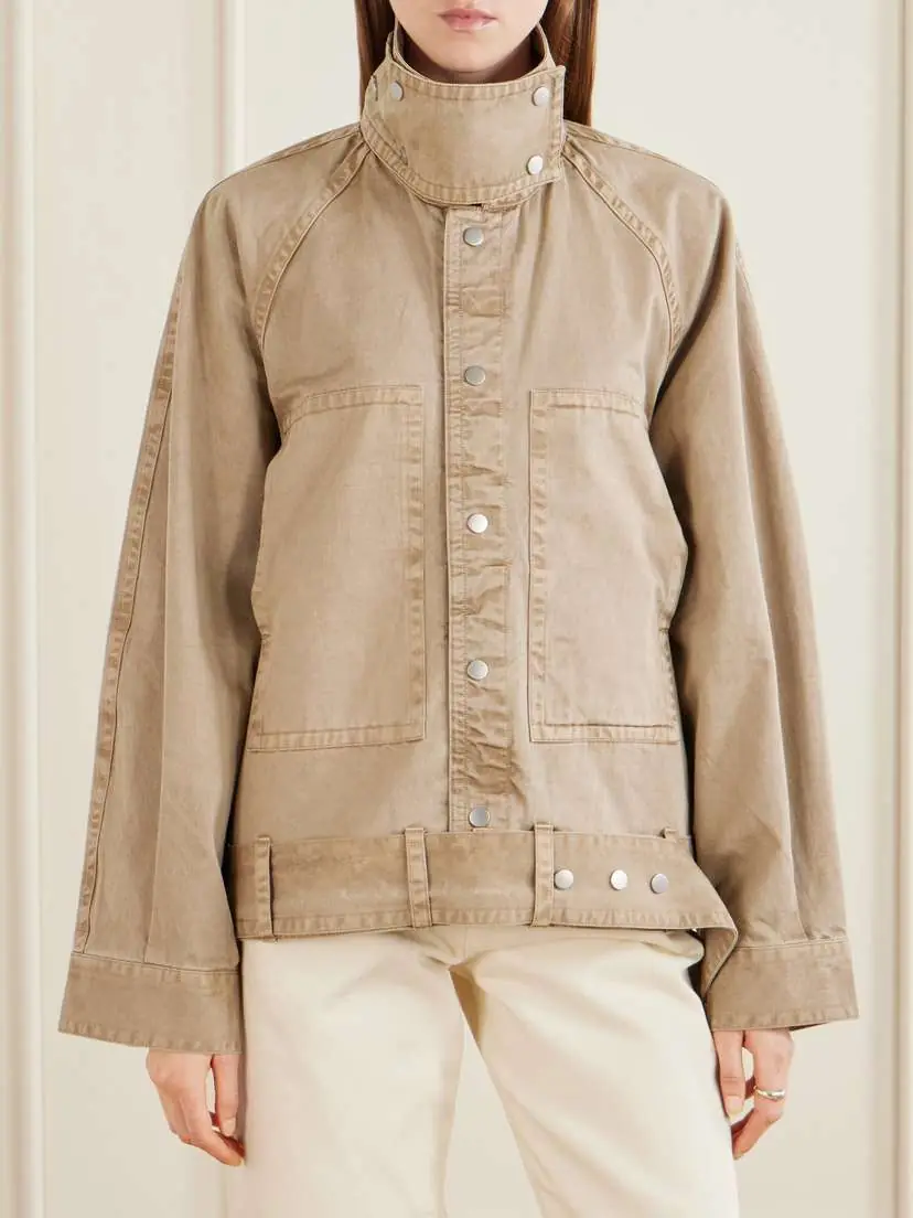 Co Belted tton-gabardine Jacket | Thumbnail 3 Co Belted tton-gabardine Jacket | Thumbnail 3