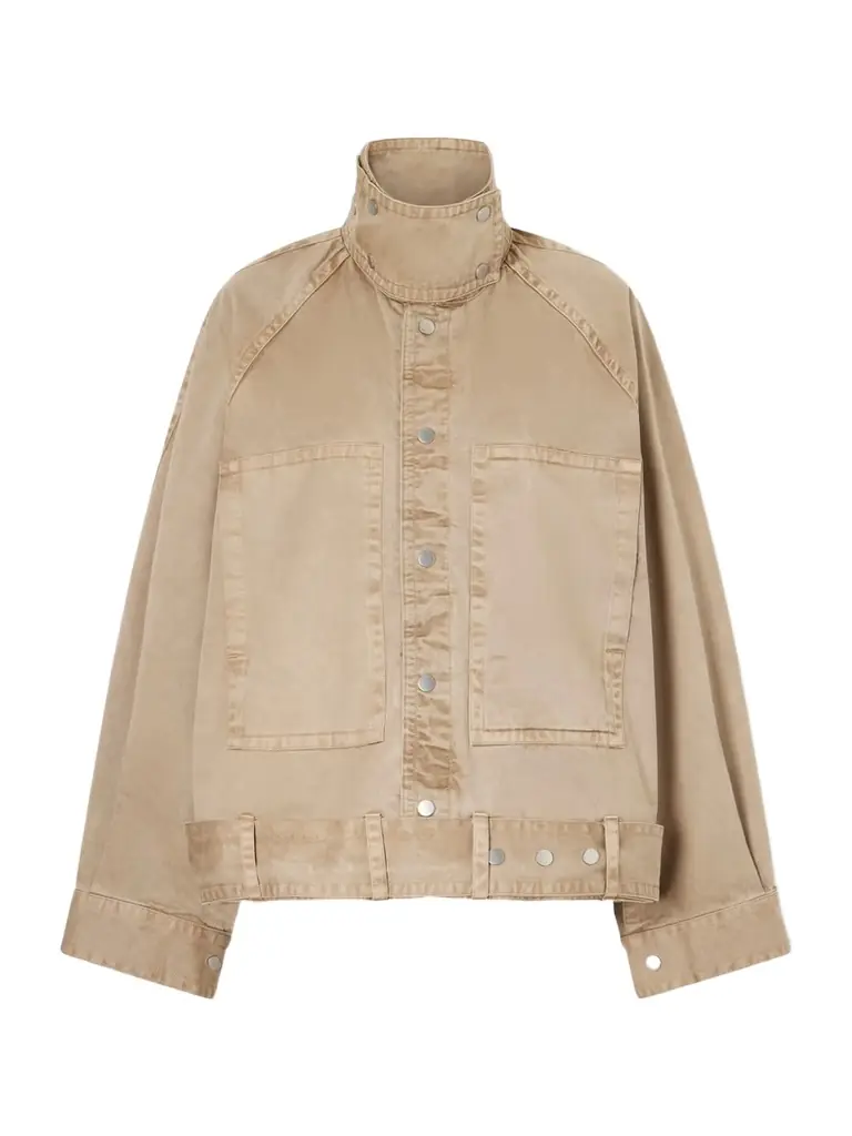 Co Belted tton-gabardine Jacket | Image 1 Co Belted tton-gabardine Jacket | Image 1