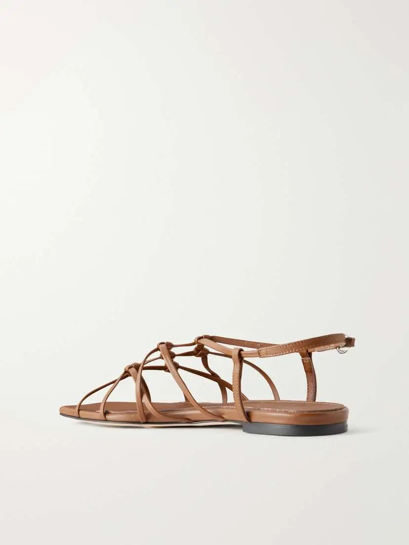 aeyde Anisa Leather Flat Sandals | Thumbnail 3