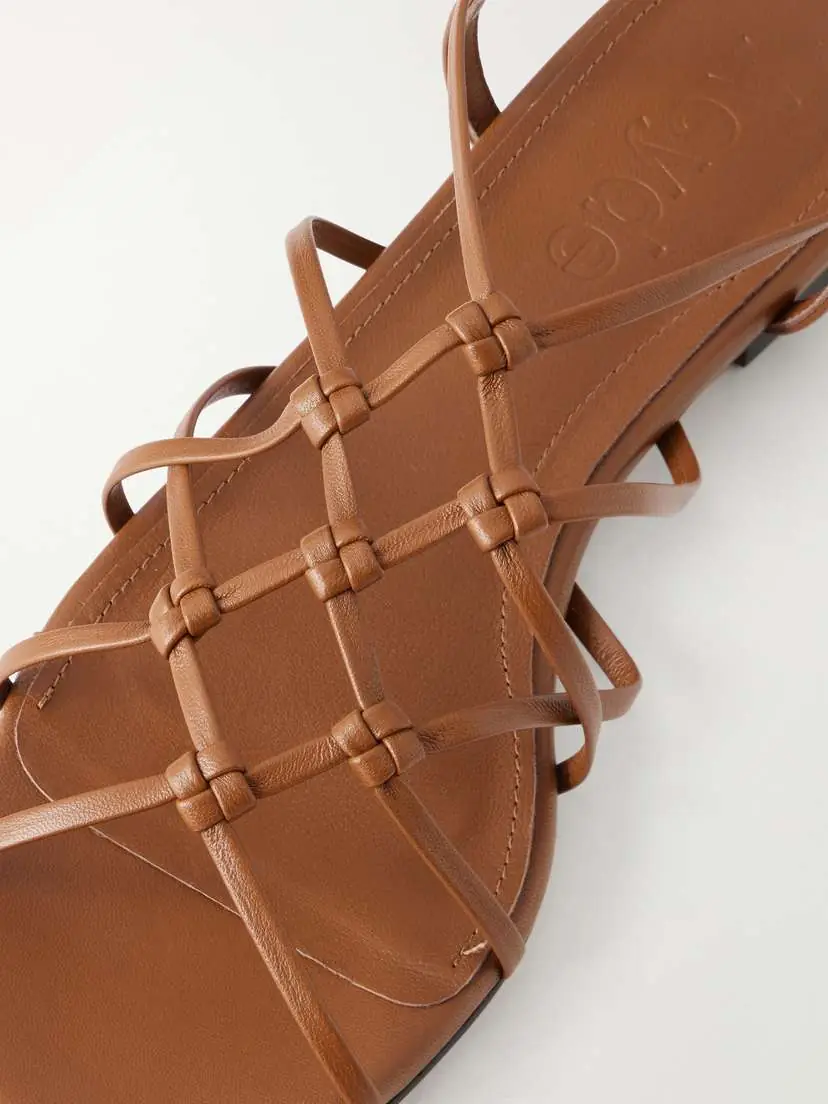 aeyde Anisa Leather Flat Sandals | Thumbnail 5