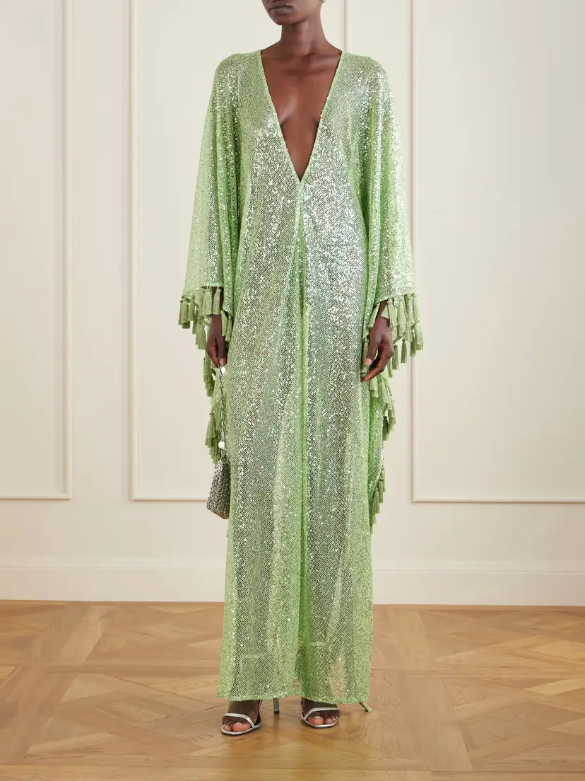 Taller Marmo Sequined Fringed Gown | Thumbnail 2
