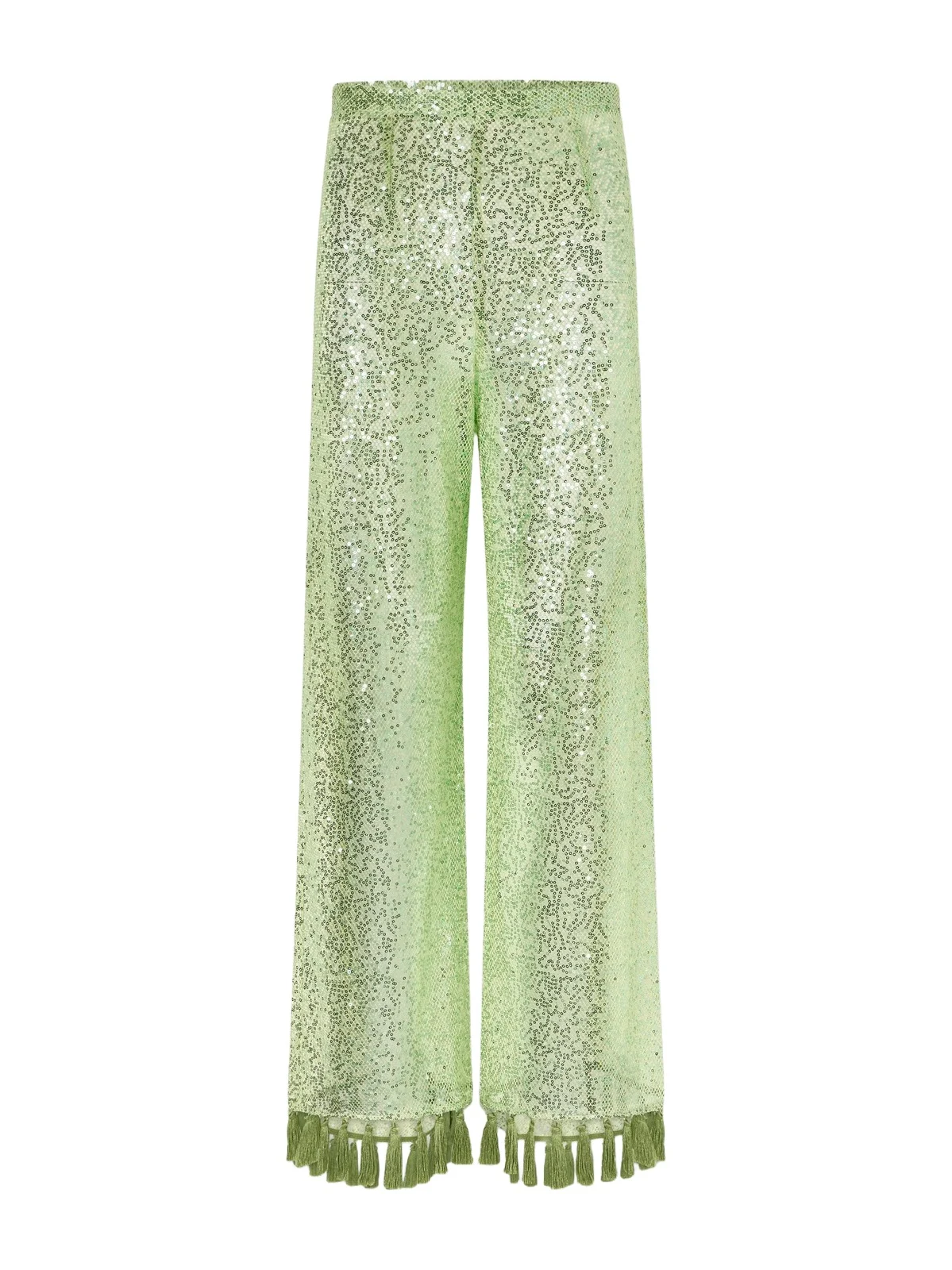 Sequined Fringed Flared Pants