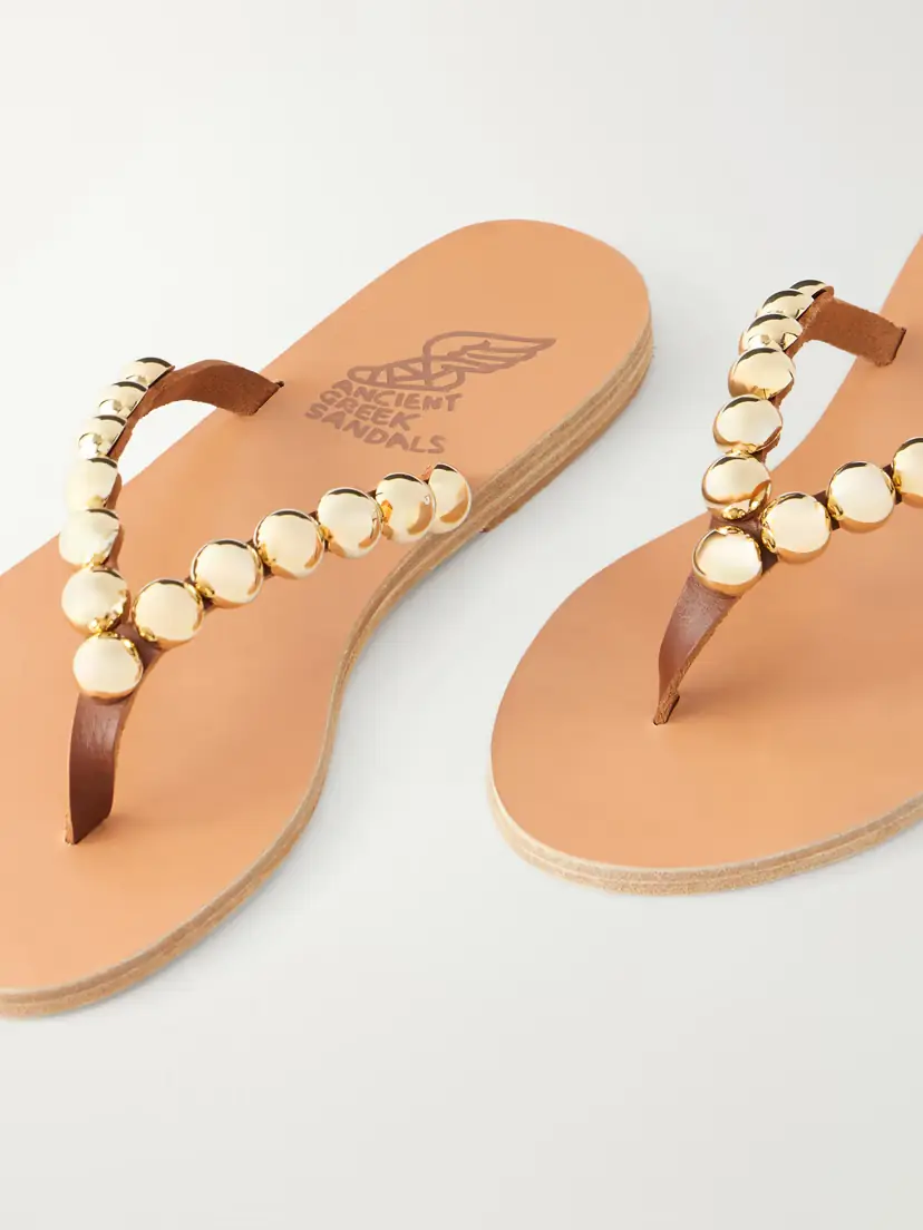 Ancient Greek Sandals Endoxi Studded Leather Sandals | Thumbnail 5