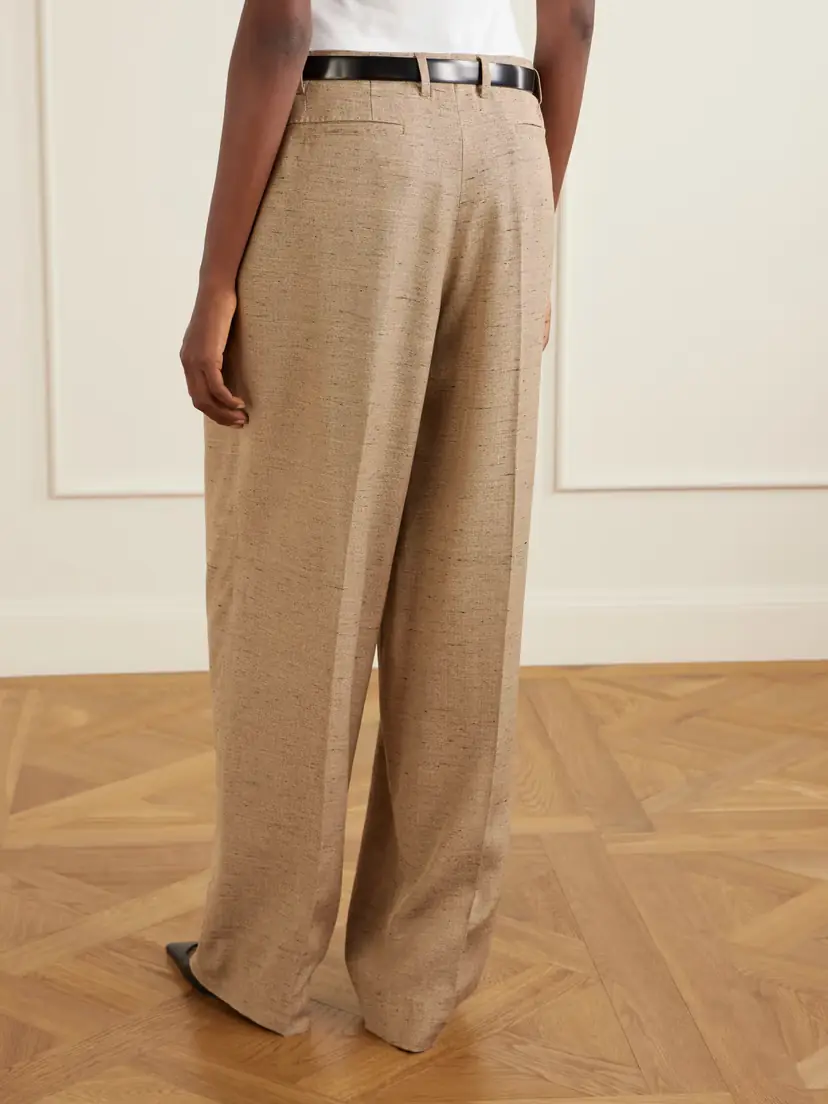 Dolce & Gabbana Belted Dupioni Wide-leg Pants | Thumbnail 3