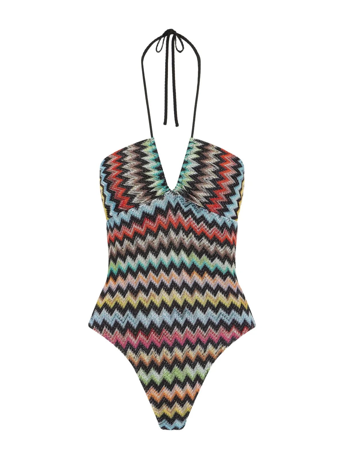 Striped Metallic Crochet-knit Swimsuit Striped Metallic Crochet-knit Swimsuit