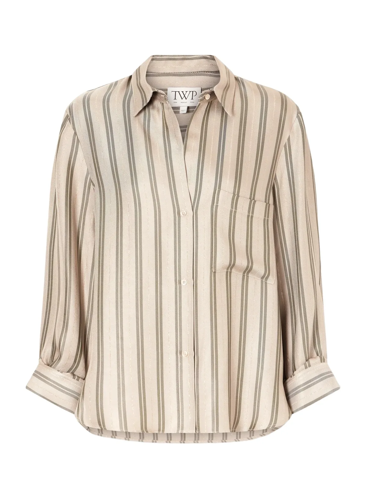 Next Morning Striped Crepe Shirt