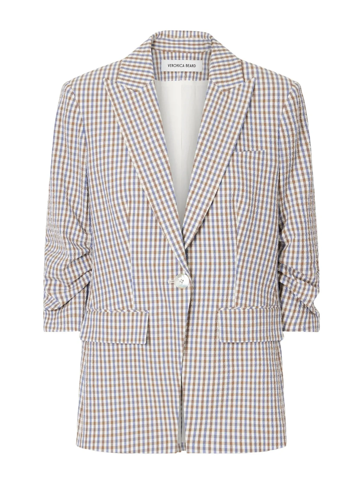Clayton Dickie Checked Cotton-seersucker Jacket Clayton Dickie Checked Cotton-seersucker Jacket