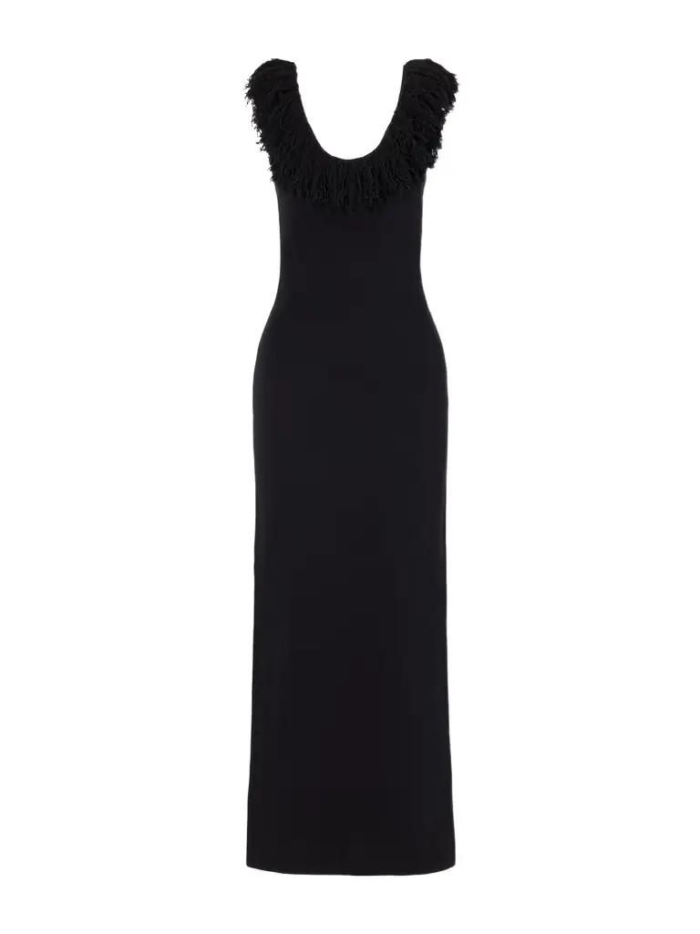 SIR. Marcelline Fringed Stretch-knit Maxi Dress | Image 1 SIR. Marcelline Fringed Stretch-knit Maxi Dress | Image 1