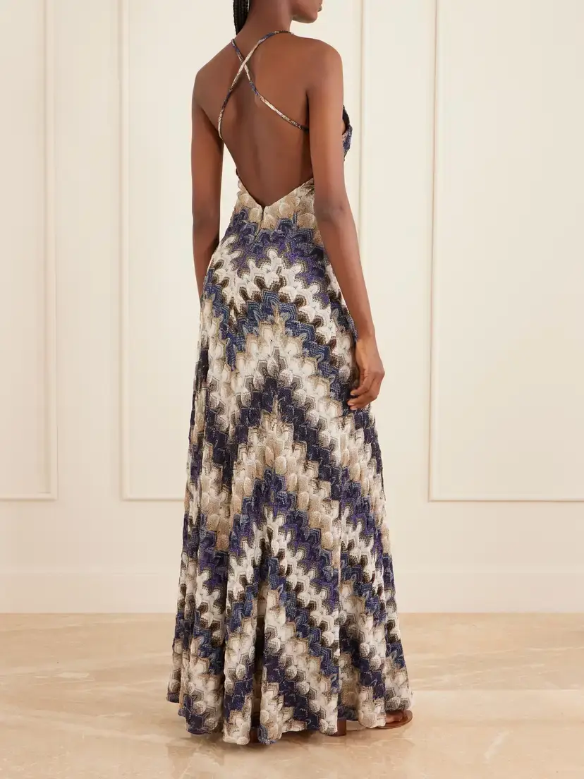 Missoni Striped Metallic Crochet-knit Maxi Dress | Thumbnail 3