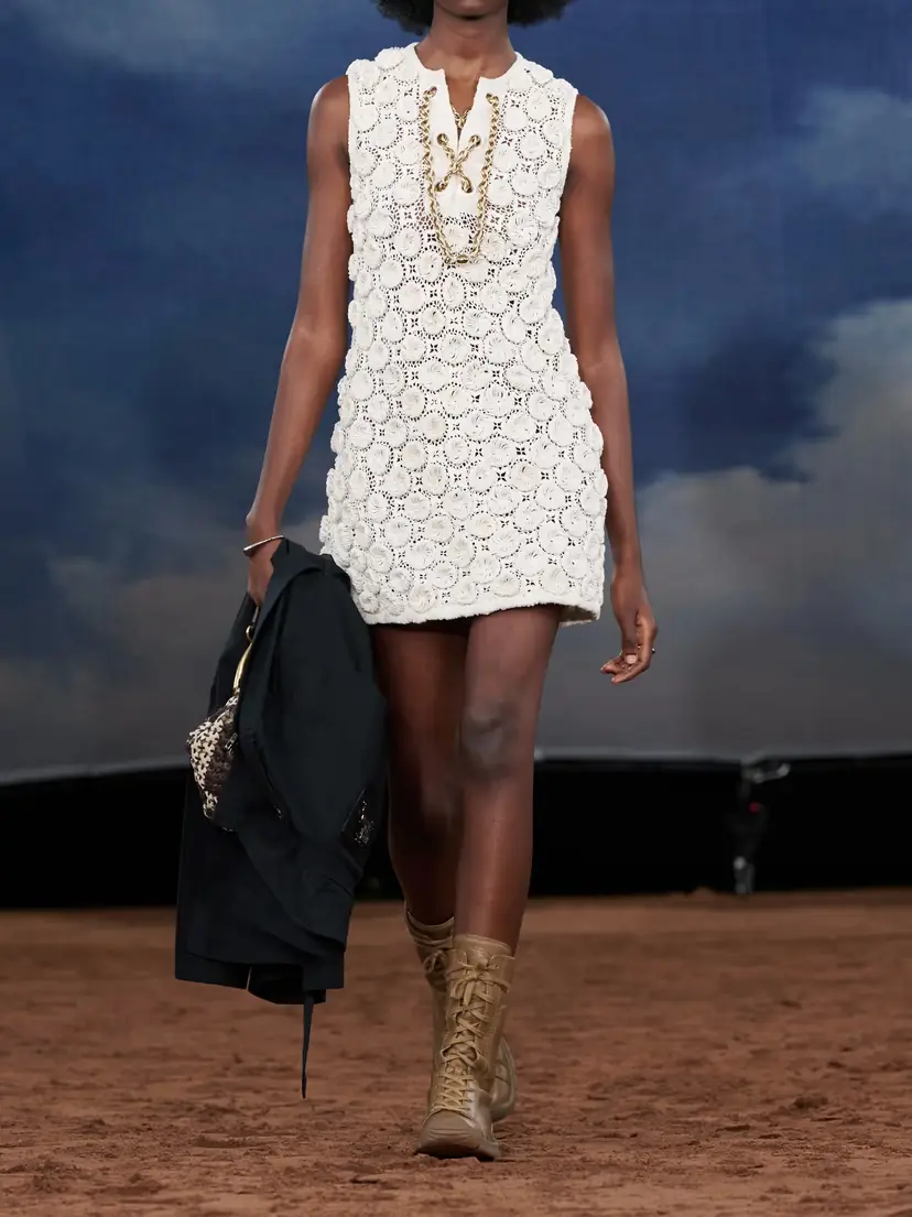 Burberry Embellihsed Knitted Cotton-blend Mini Dress | Thumbnail 5