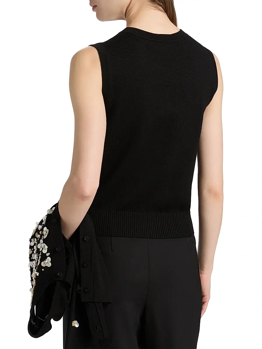 Oscar de la Renta Women's Virgin Wool Tank | Thumbnail 5 Oscar de la Renta Women's Virgin Wool Tank | Thumbnail 5