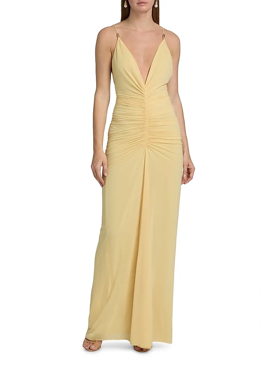 Ronny Kobo Women's Anya Ruched Maxi Dress | Thumbnail 2 Ronny Kobo Women's Anya Ruched Maxi Dress | Thumbnail 2