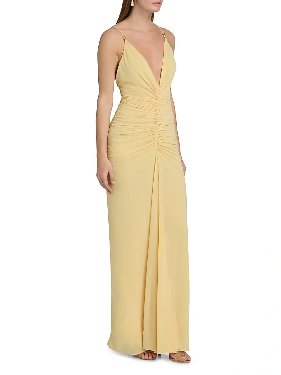 Ronny Kobo Women's Anya Ruched Maxi Dress | Thumbnail 4 Ronny Kobo Women's Anya Ruched Maxi Dress | Thumbnail 4