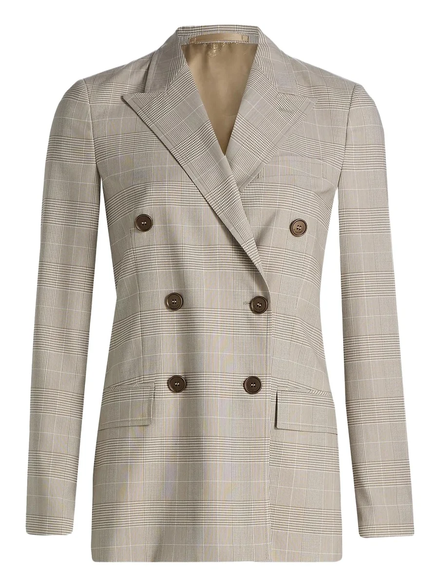 Women's Reva Check Wool Tailored Jacket Women's Reva Check Wool Tailored Jacket