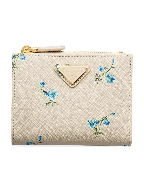 Women's Small Printed Saffiano Leather Wallet Women's Small Printed Saffiano Leather Wallet
