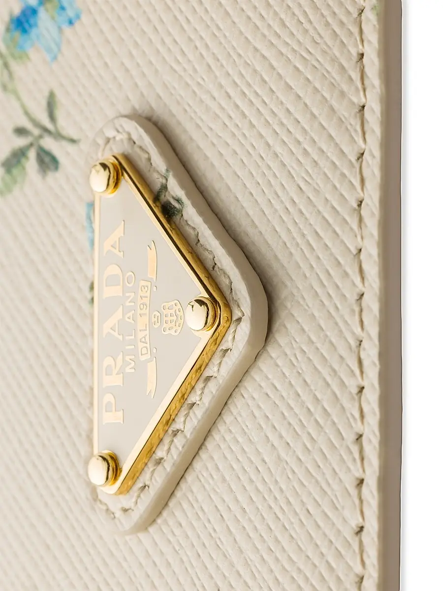 Prada Women's Printed Saffiano Leather Card Holder | Thumbnail 3 Prada Women's Printed Saffiano Leather Card Holder | Thumbnail 3