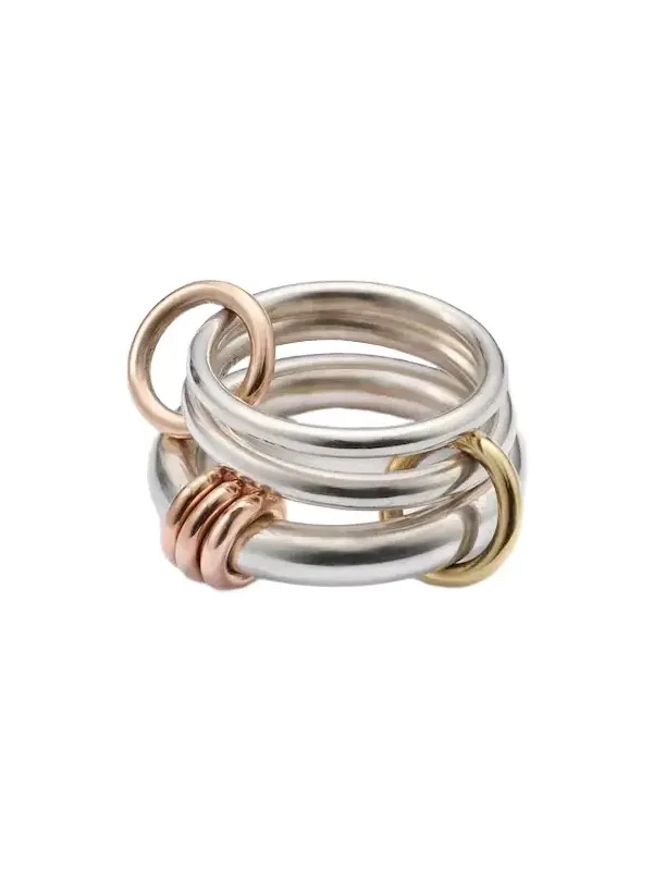Orion sterling silver and 18kt gold linked rings Orion sterling silver and 18kt gold linked rings