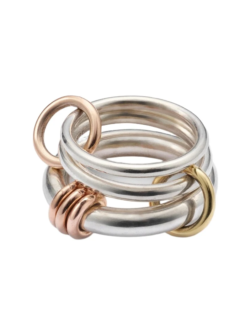 Orion sterling silver and 18kt gold linked rings Orion sterling silver and 18kt gold linked rings