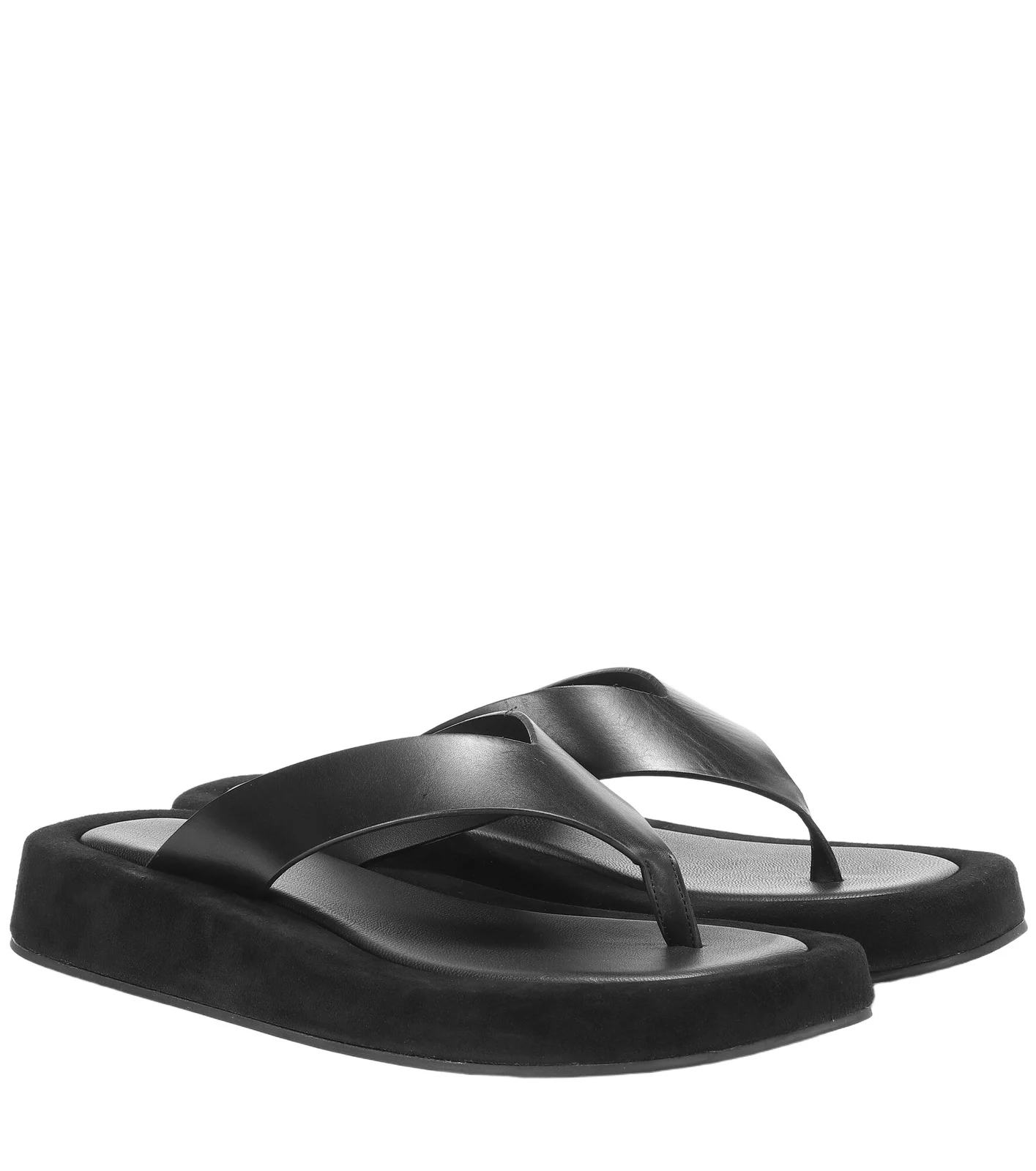 Ginza leather and suede sandals