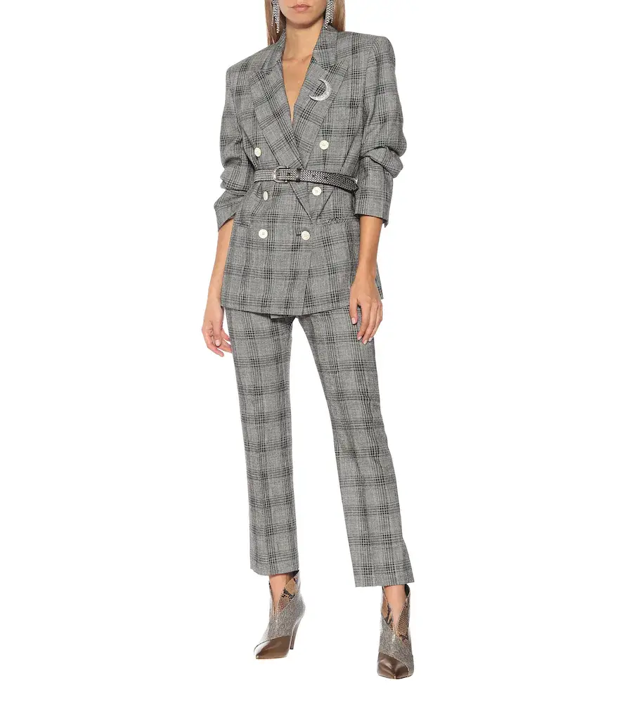 Isabel Marant Derys checked cotton and wool pants | Thumbnail 2