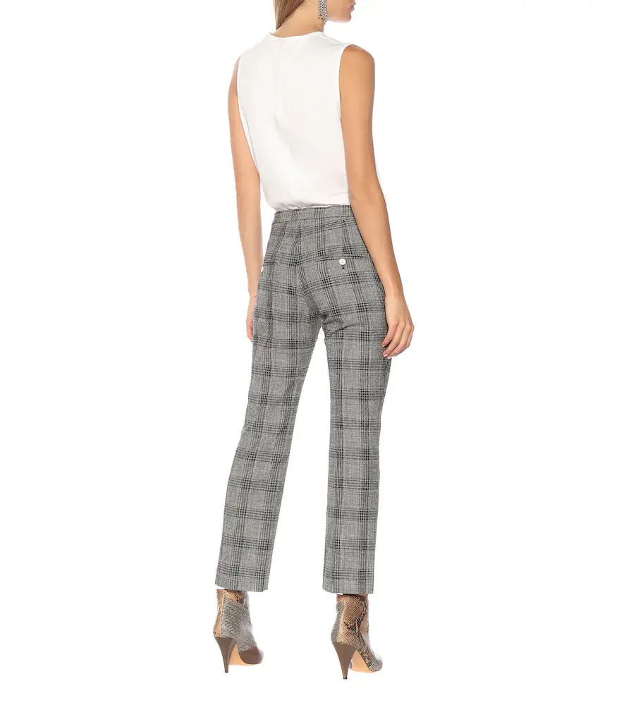 Isabel Marant Derys checked cotton and wool pants | Thumbnail 3