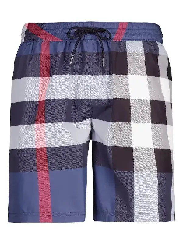 Large check-printed swim shorts Large check-printed swim shorts