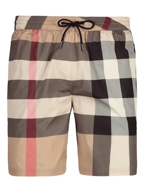 Burberry Large check-print swim shorts