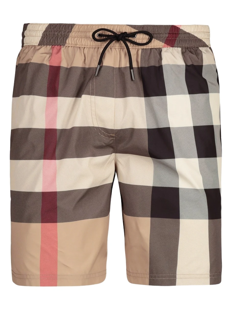 Burberry Large check-print swim shorts