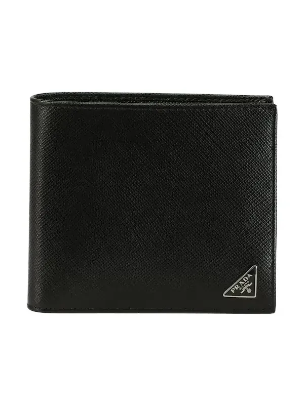 Folded leather wallet