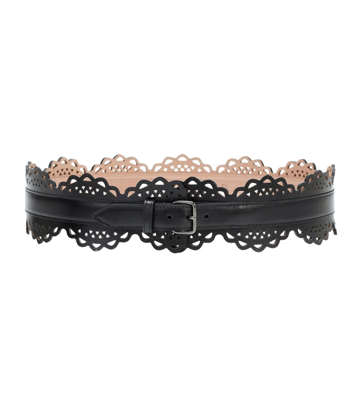 Laser-cut leather belt