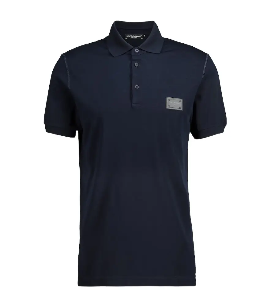Dolce & Gabbana Plaque polo shirt | Image 1 Dolce & Gabbana Plaque polo shirt | Image 1