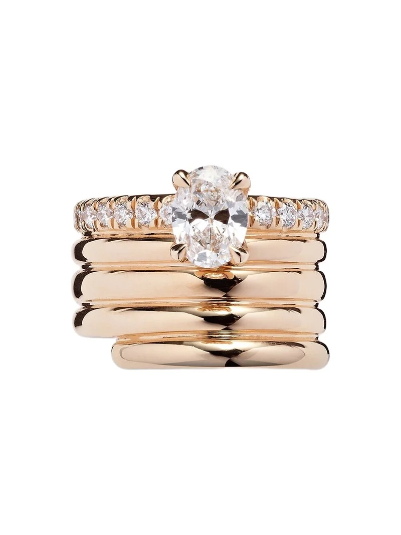 Blast 18kt rose-gold ear cuff with diamonds
