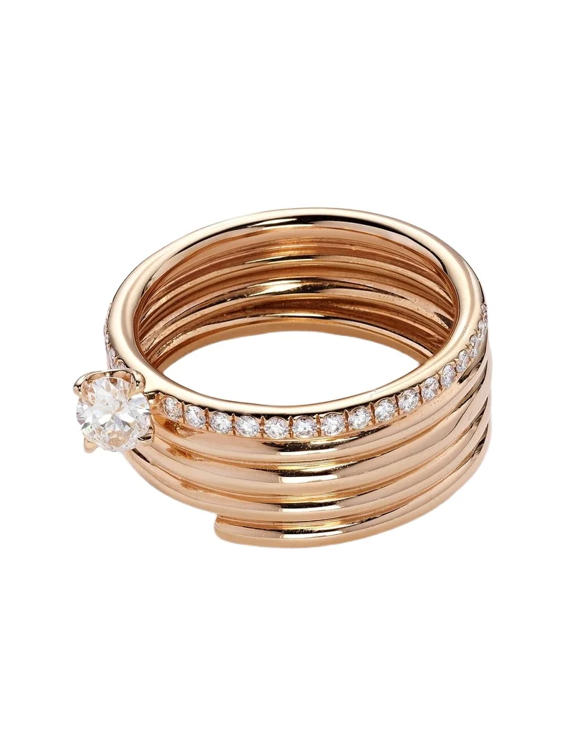 Blast 18kt rose-gold ring with diamonds Blast 18kt rose-gold ring with diamonds