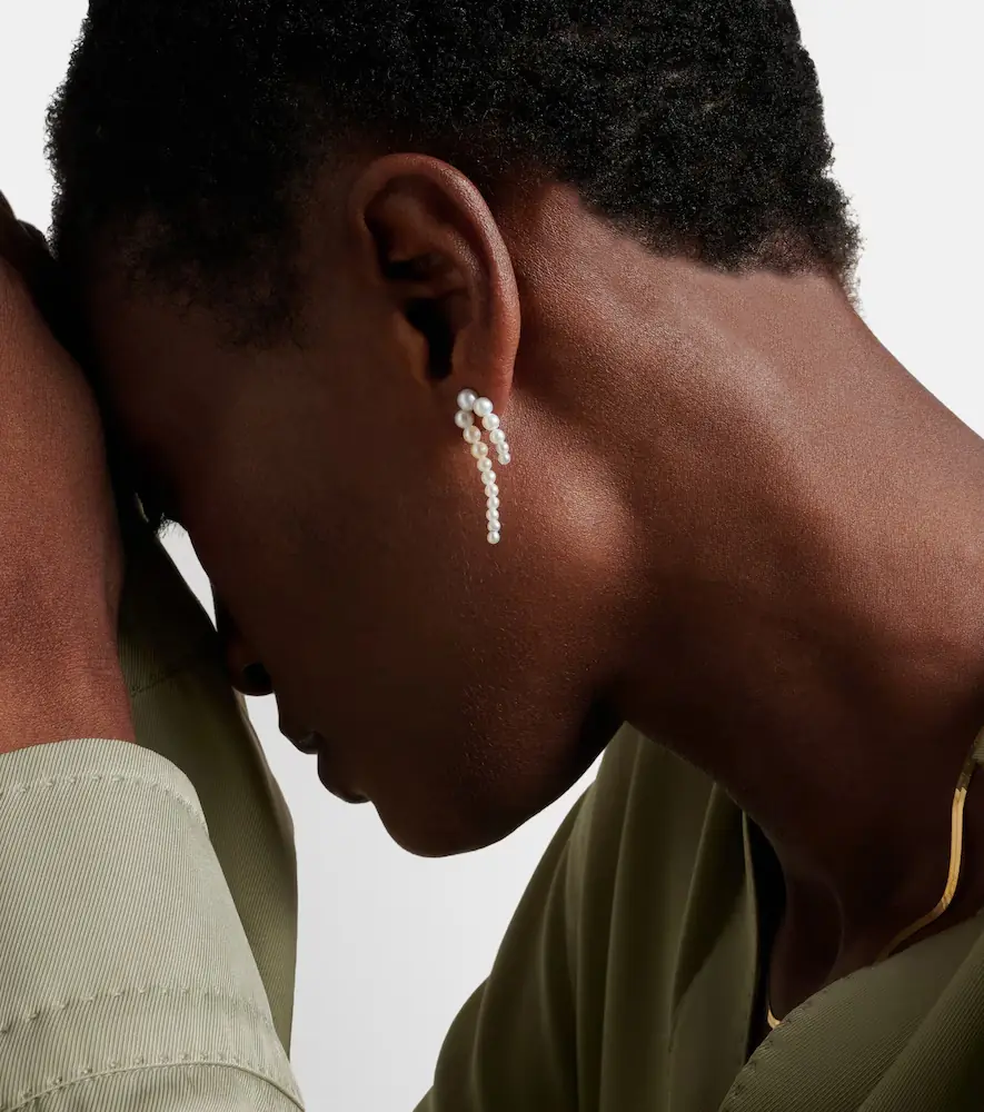 Sophie Bille Brahe Petite Perle Nuit 14Kt gold and pearl earrings | Thumbnail 3 Sophie Bille Brahe Petite Perle Nuit 14Kt gold and pearl earrings | Thumbnail 3