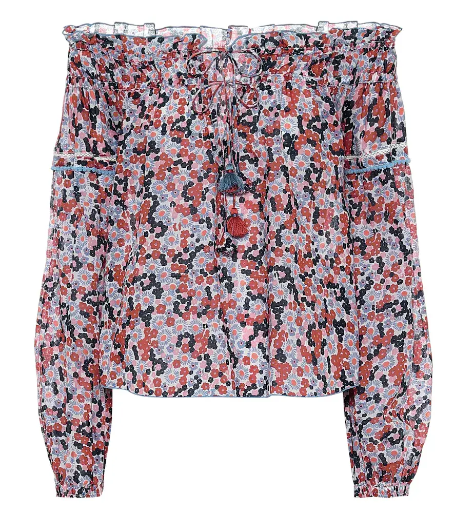Poupette St Barth Clara floral cotton blouse | Image 1 Poupette St Barth Clara floral cotton blouse | Image 1