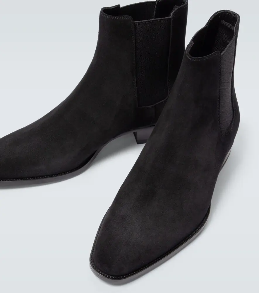 Saint Laurent Wyatt suede Chelsea boots | Thumbnail 5 Saint Laurent Wyatt suede Chelsea boots | Thumbnail 5