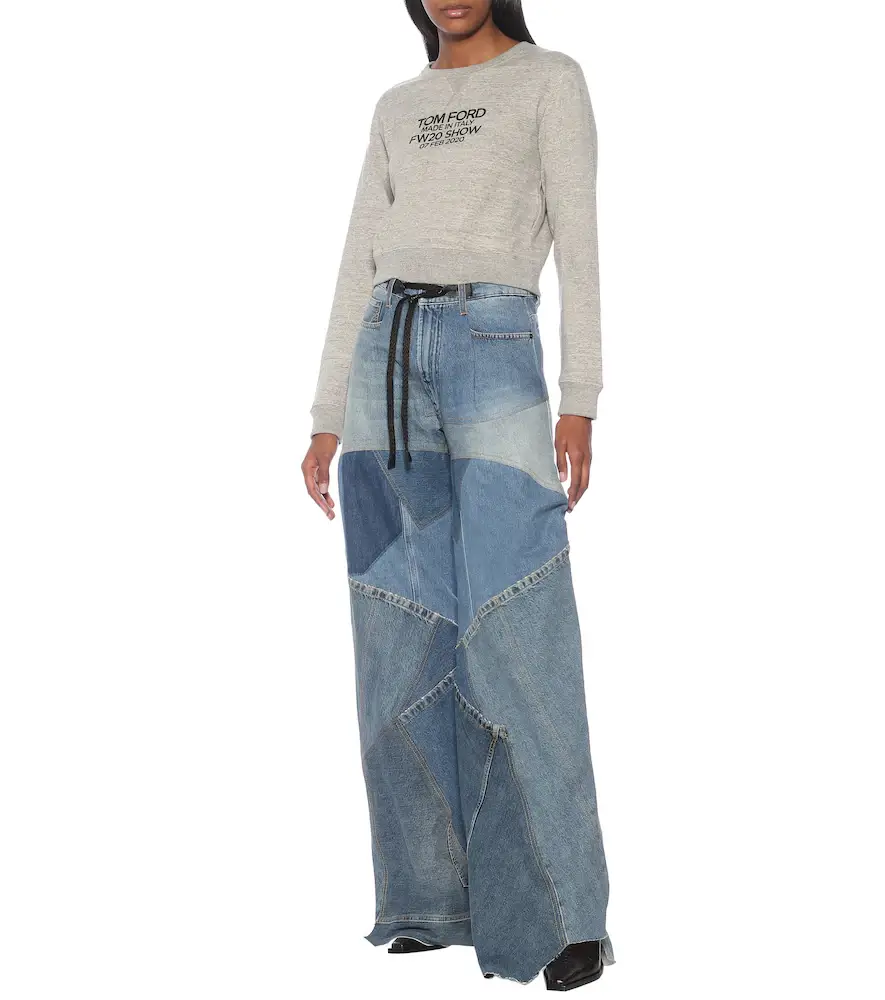 Tom Ford Patchwork high-rise wide-leg jeans | Thumbnail 2 Tom Ford Patchwork high-rise wide-leg jeans | Thumbnail 2
