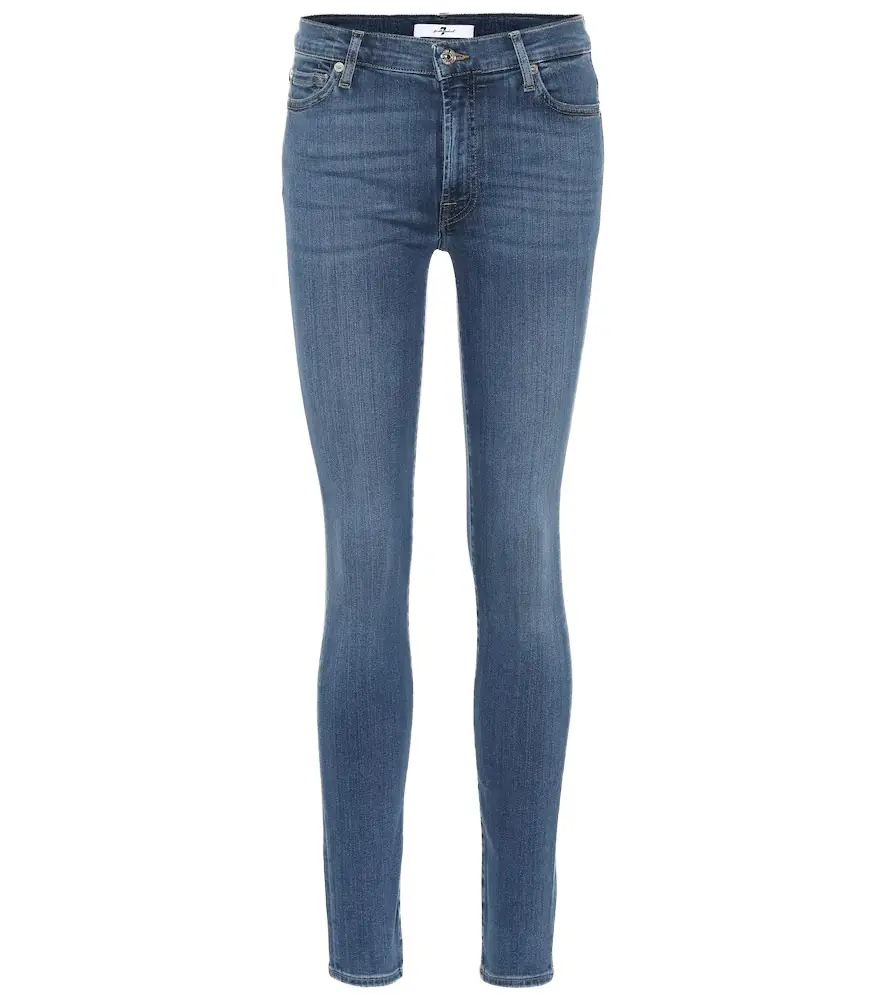 7 For All Mankind Slim Illusion Luxe high-rise skinny jeans | Image 1 7 For All Mankind Slim Illusion Luxe high-rise skinny jeans | Image 1
