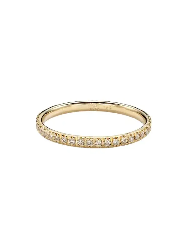 14kt yellow gold eternity ring with diamonds