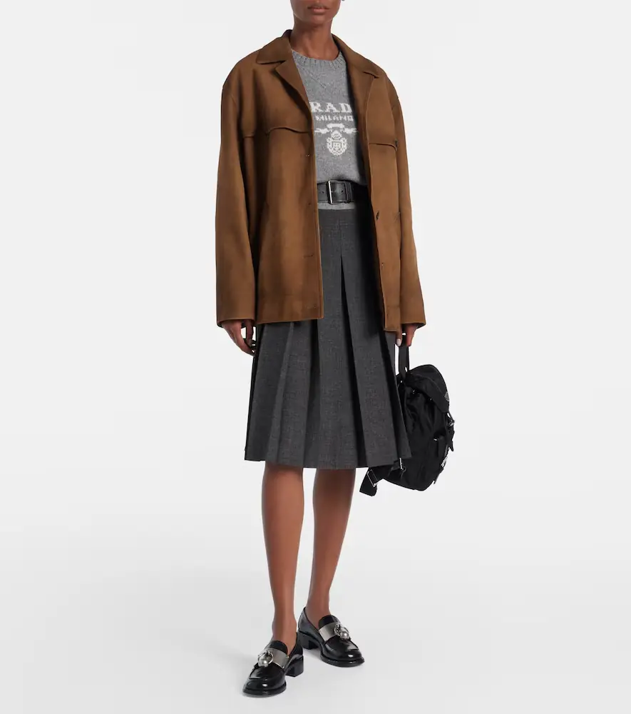 Prada Logo wool and cashmere sweater | Thumbnail 2