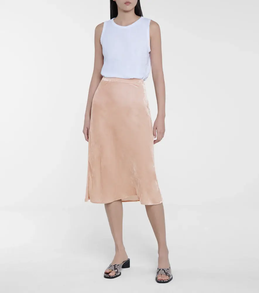 Velvet Taelyn midi skirt | Thumbnail 4